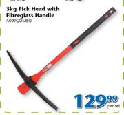 3kg Pick Head With Fibreglass Handle A009COMBO-Per Set