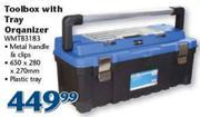Worksman Toolbox With Tray Organizer WMTB3183