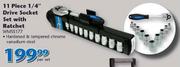 Worksman 11 Piece 1/4" Drive Socket Set With Ratchet-Per Set