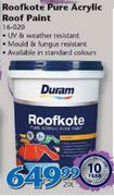 Duram Roofkote Pure Acrylic Roof Paint-20Ltr