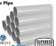 SABS PVC Waste Pipe 6m E-Spec 40mm WPE213-Each