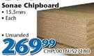 Sonae Chipboard Unsanded 15.5mm-Each
