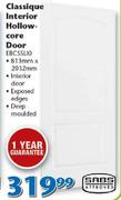 Swartland Classique Interior Hollow-Core Door