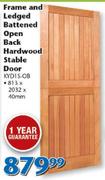 Swartland Frame And Ledged Battened Open Back Hardwood Stable Door