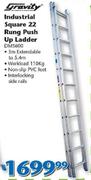 Gravity Industrial Square 22 Rung Push Up Ladder