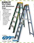 Superlite 8 Step Ladder With Aluminium Steps
