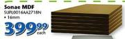 Sonae 16mm MDF SUPL0016AA2718N-Each