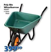 Poly 4mm Thick Bin Wheelbarrow WW07