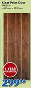 Swartland Kiaat Print Door