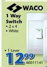 Waco 1 Way Switch 2x4 White 1 Lever A0011141