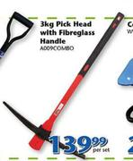 3kg Pick Head With Fibreglass Handle A009COMBO-Per Set