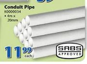 SABS Conduit Pipe 4mx20mm K0000034-Each