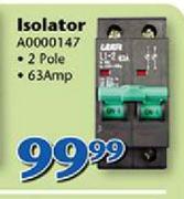 Isolator 2 Pole 63Amp A0000147