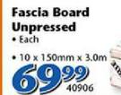 Nutec Fascia Board Unpressed 10x150mm x3.0m-Each
