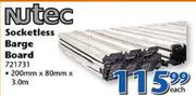 Nutec Socketless Barge Board 200x80mm x3.0m-Each
