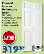 Swartland Colonist Interior Hollowcore Door