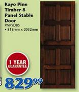 Swartland Kayo Pine Timber 8 Panel Stable Door