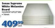 Sonae Supreme White Melamine Board 16mm-Each
