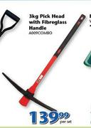 3kg Pick Head With Fibreglass Handle A009COMBO-Per Set