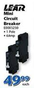 Lear Mini Circuit Breaker 1 Pole 6Amp E0003250-Each