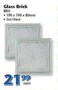 Glass Brick Sea Wave 190x190x80cm BR14-Each