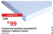 S15 Expanded Polystyrene Insulation 2400mm x 1200mm x 20mm 81422572