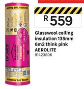 Aerolite Glasswool Ceiling Insulation 135mm 6Sqm (Think Pink) 81423806