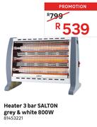 Salton 800W 3 Bar Heater (Grey & White) 81453221