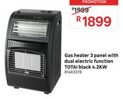 Totai 4.2Kw 3 panel Gas Heater With Dual Electric Function (Black) 81483378