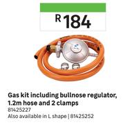 Gas Kit Including Bullnose Regulator, 1.2m Hose & 2 Clamps 81425227