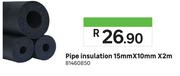 Pipe Insulation 15mm x 10mm x 2m 81460850