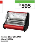 Goldair 2 Bar Heater Black 2000W 81482999