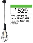 Bright Star Pendant Lighting Metal Black Dia 16cm E27 81454740