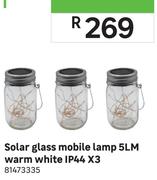 Solar Glass Mobile Lamp 5LM Warm White IP44 x 3 81473335