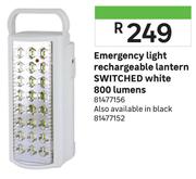 Switched Emergency Light Rechargeable Lantern White 800 Lumens 81477156
