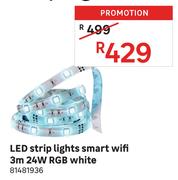 LED Strip Lights Smart WiFi 3m 24W RGB White 81481936