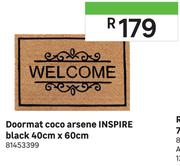Inspire Doormat Coco Arsene Black 40cm x 60cm 81453399
