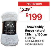 Throw Teddy Fleece Natural 125cm x 150cm 81475743