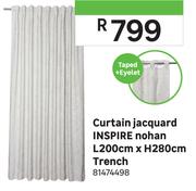 Inspire Curtain Jacquard Nohan L200cm x H280cm Trench 81474498