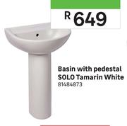 Solo Tamarin Basin With Pedestal White 81484873