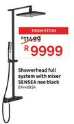 Sensea Showerhead Full System With Mixer Neo Black 81448934
