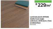 Artens Laminate Plank Medio Muzo Angle L129.2cm x W19.3cm x 7mm (2.49Sqm/Box) 81477256-Per Sqm