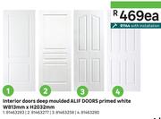Alif Doors Interior Doors Deep Moulded Primed White W813mm x H2032mm-Each
