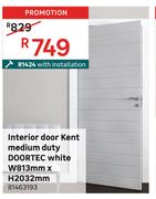 Doortec Interior Door Kent Medium Duty White W813mm x H2032mm 81463193