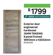 Jamm Trading Exterior Door Engineered Hardwood 8 Panel Framed W813mm x H2032mm 81461039