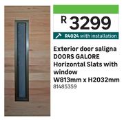 Galore Exterior Door Saligna Doors Horizontal Slats With Windows W813mm x H2032mm 81485359