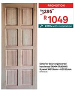 Jamm Trading Exterior Door Engineered Hardwood 8 Panel W813mm x H2032mm 81461035