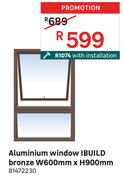 IBuild Aluminium Window Bronze W600mm x H900mm 81472230