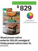 Dulux Wood Preservative Exterior Woodgard Tima Preservative Clear 81416374-5L