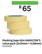 Hamilton's Masking Tape 40m Value Pack (2 x 24mm + 1 x 36mm) 81485465